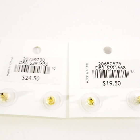 Ann Taylor LOFT Gold Solitaire Small Stud Earrings NWT 19.5 Ear Climbers NWT 24. - Picture 6 of 6